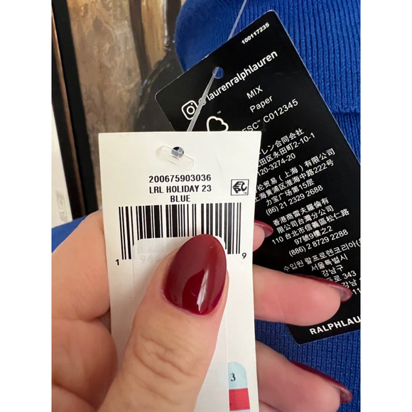 NWT Women's Lauren Ralph Lauren Sweater, S, Blue - Picture 3 of 7